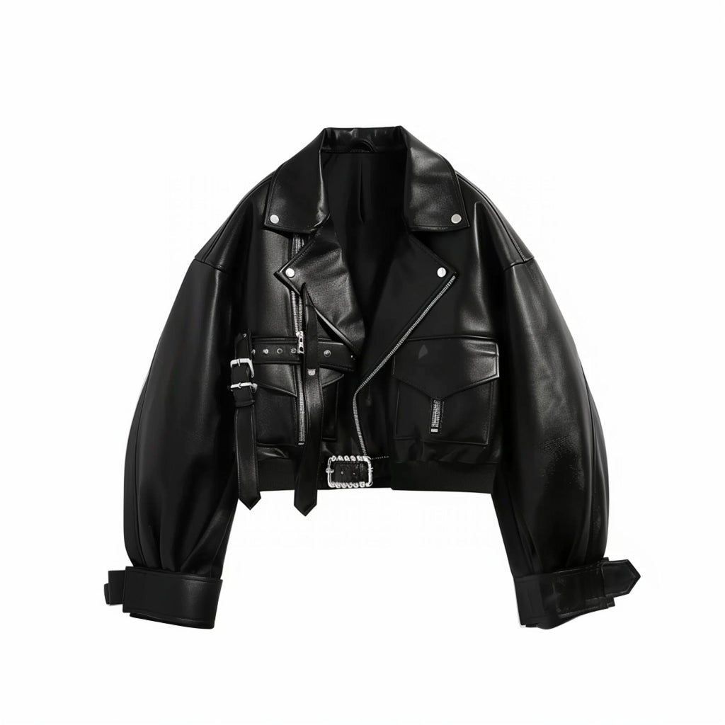 Women’s High Top Leather Jacket